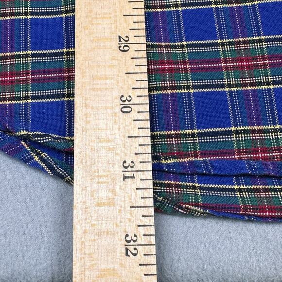 Vintage Tommy Hilfiger Shirt Mens XL Blue Classic Plaid Embroidered Chest Logo - Picture 5 of 10